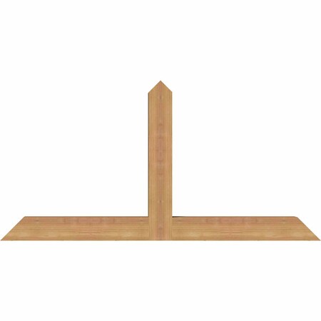 Ekena Millwork Portland Timber Gable Bracket, Western Red Cedar, 48"W x 24"H x 3 1/2"D x 3 1/2"F, 12/12 Pitch GBW048X24X0404POR00SWR